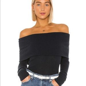 Free People NWT Snowbunny sweater. Size S. Black